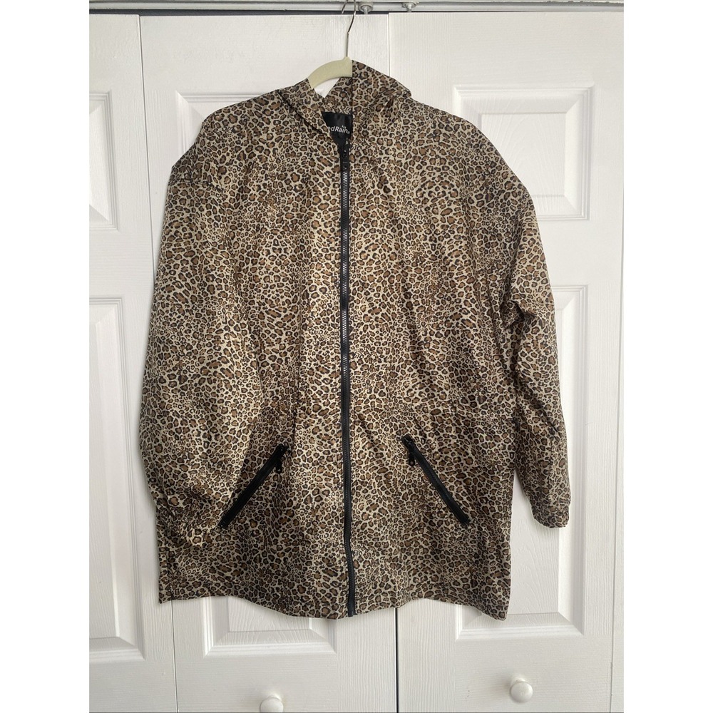 Shed Rain Womens S/M Cheetah Print Rain Jacket